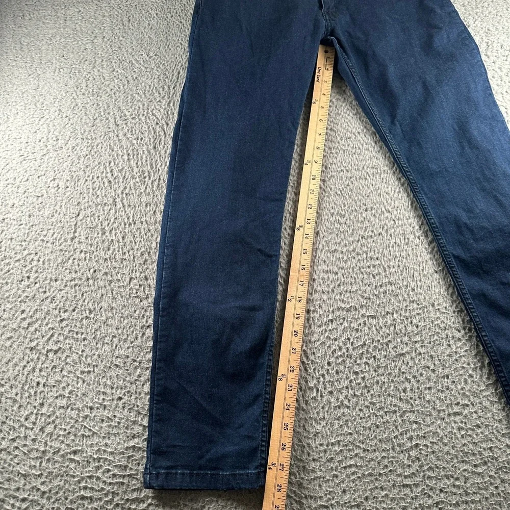Mugsy Jeans Mens 31x30 Studio Blue‎ Slim Straight Dark Wash Stretch Mid Rise